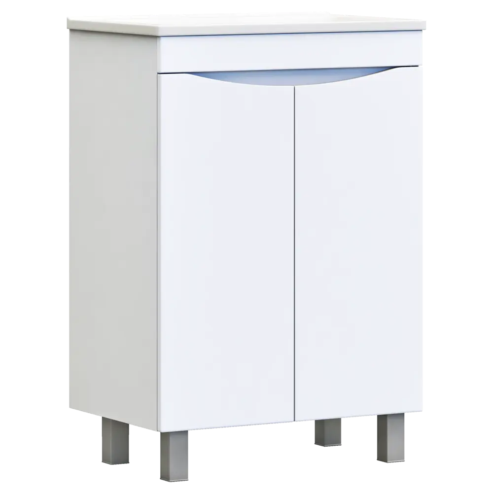 Тумба под раковину Vigo Emily Core 58.4х38.6х85 см ламинированная ДСП цвет белый STLM-2162141 - Вид №1