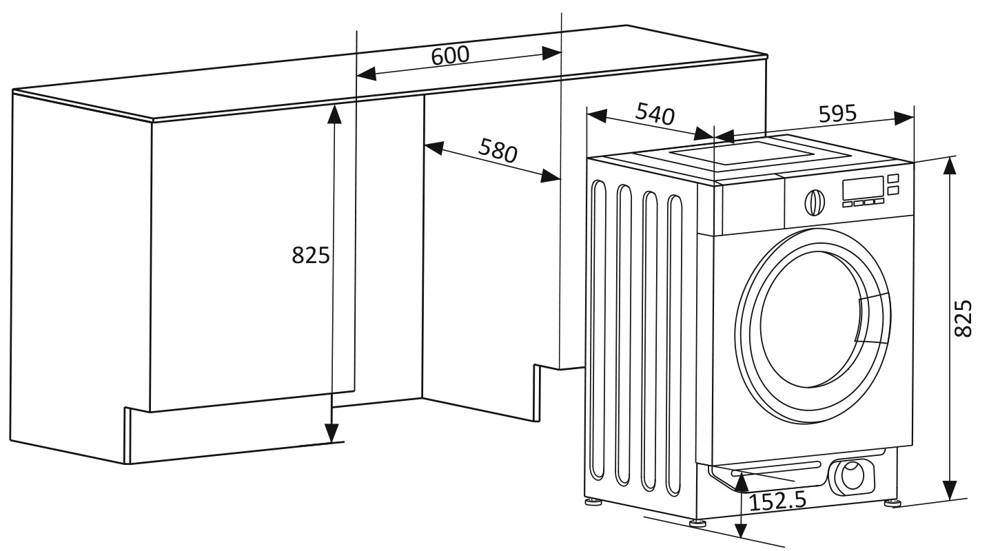 1696073 Встраиваемая стирально-сушильная машина DEXP WD-B814DMA/WW STDN-0002102 - Вид №11