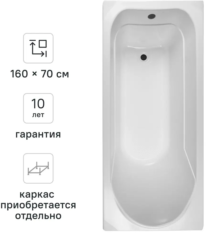 Акриловая ванна Santreyd Aquanet Libra — стиль и комфорт в вашей ванной комнате 81954819