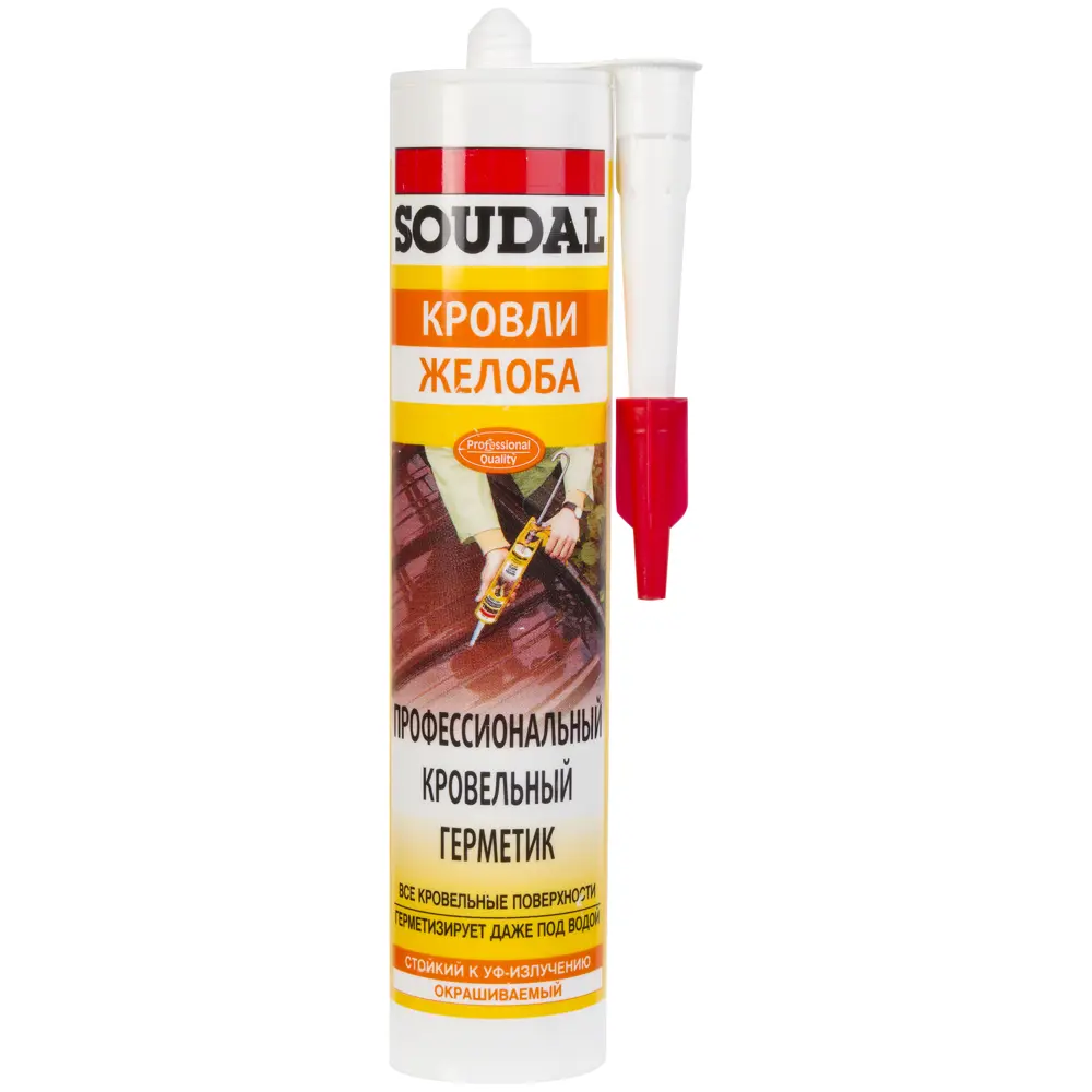 Герметик профессиональный кровельный Soudal 280 мл бесцветный STLM-2074050