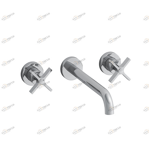 CRICR242 Смеситель для раковины настенный REGULAR внешние части для CRICS233 (боковые органы управления) - CRICS234 (правая сторона) со сливом Up & Down 1 ”1/4 Cristina Rubinetterie 