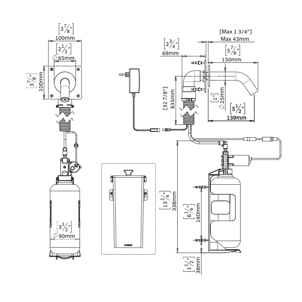 237892-316 Автоматический дозатор мыла Extreme cs 2030 e AISI 316 stern  - Вид №2