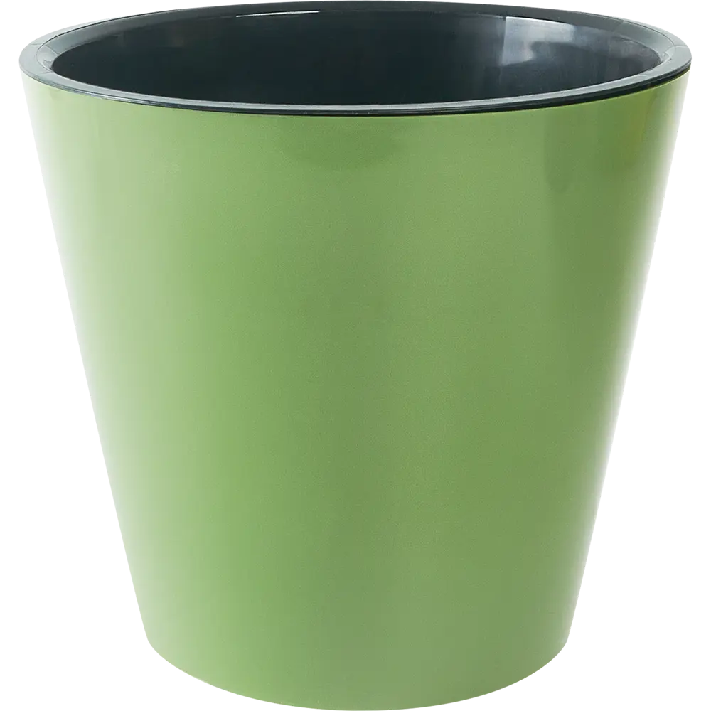 Горшок цветочный ø20 h18.3 см v4 л пластик зеленый HOMVER London STLM-2204361
