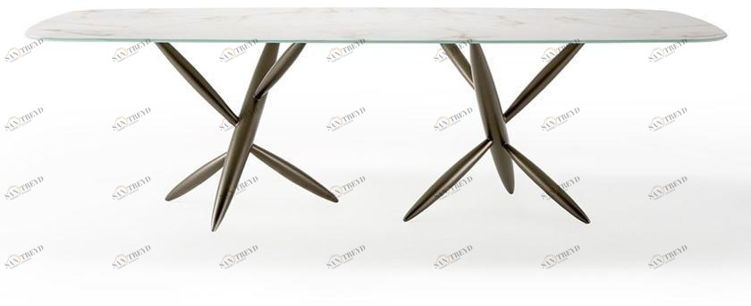 Reflex Прямоугольный обеденный стол из стекла sun-id-1398307