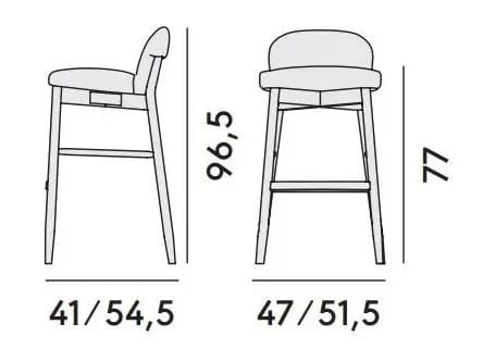Высокий табурет из бука Billiani Spy ARCH-00024272 - Вид №3