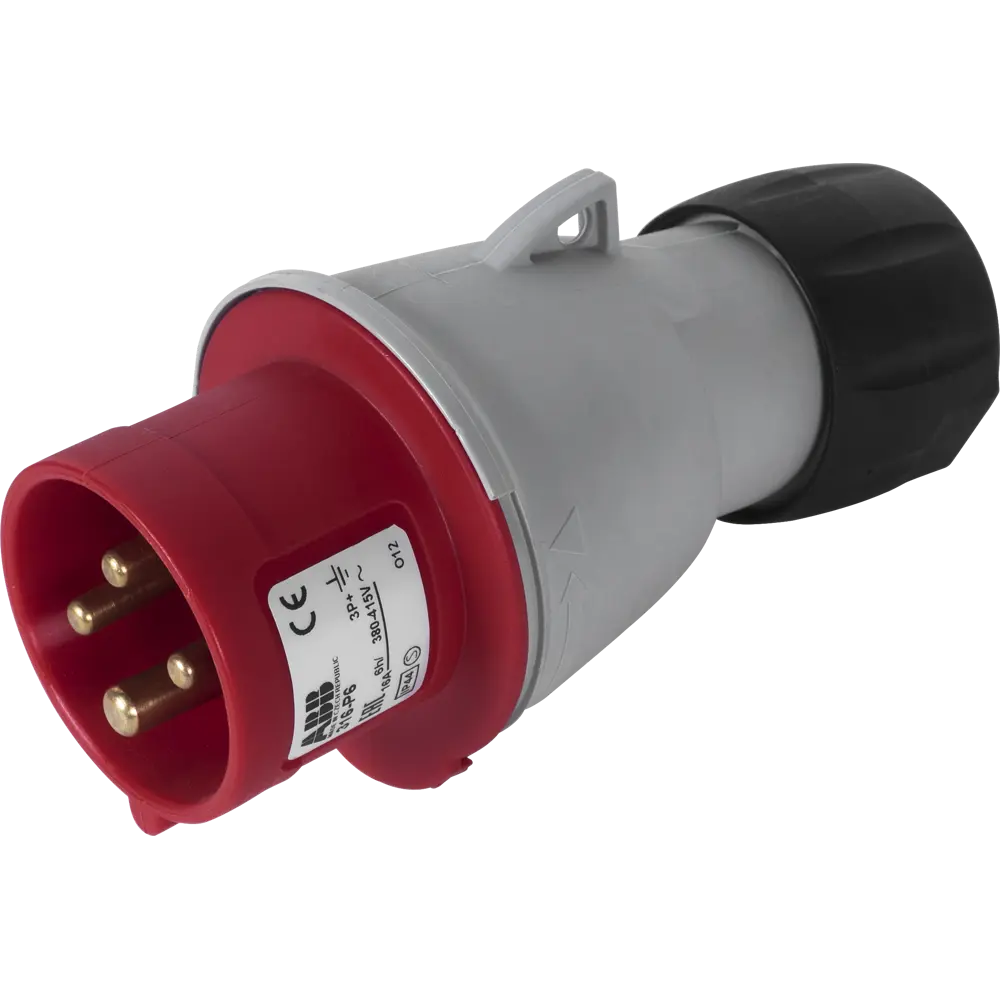 Вилка с заземлением Abb Icat 380 В 16 A цвет красный STLM-2084427 - Вид №1