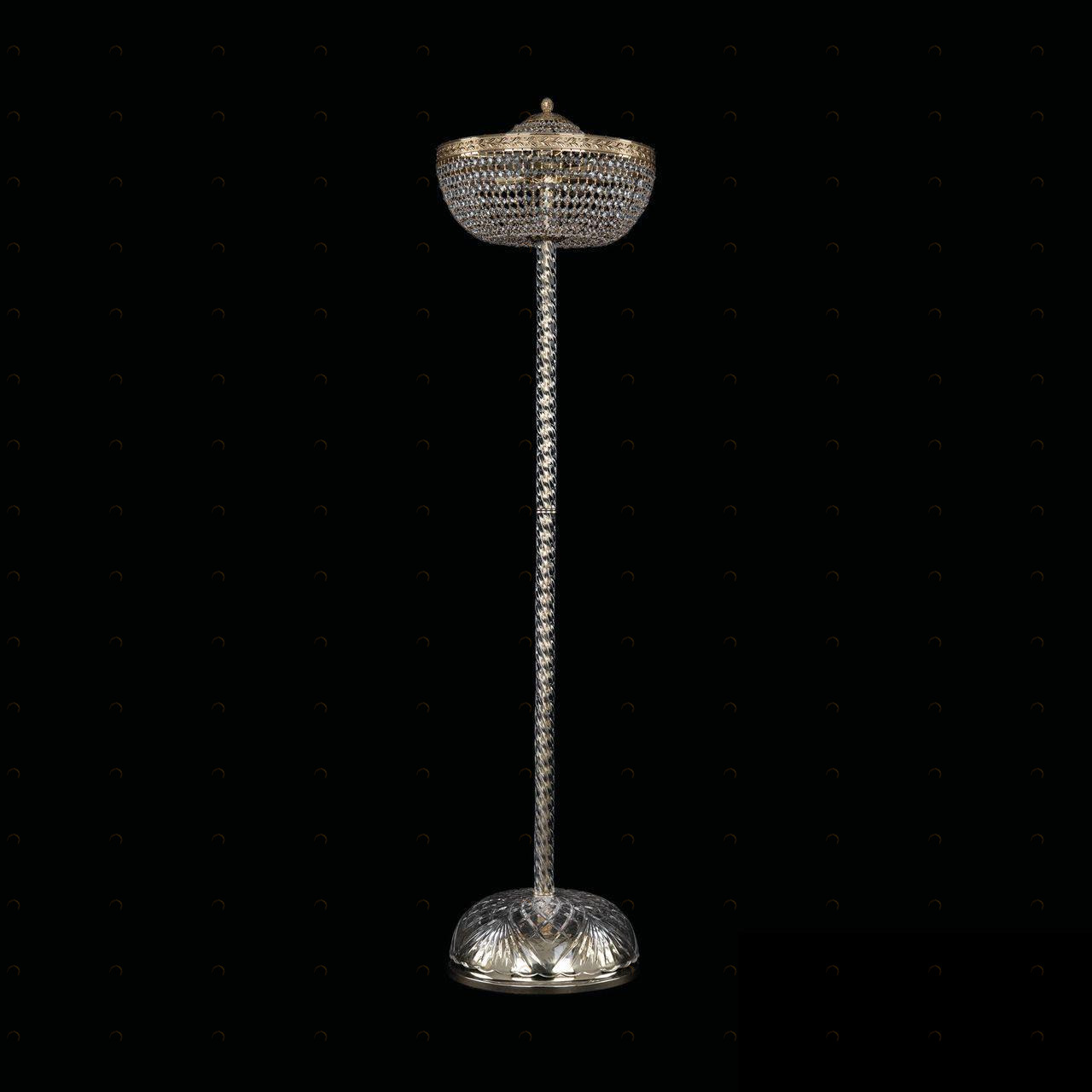 Торшер хрустальный на 4 лампы 138х35 см нежно-золотистый Bohemia Ivele 19051T4/35IV-138 G BOHEMIA IVELE ЭЛИТНЫЕ 00-3889510 Золото;прозрачный 