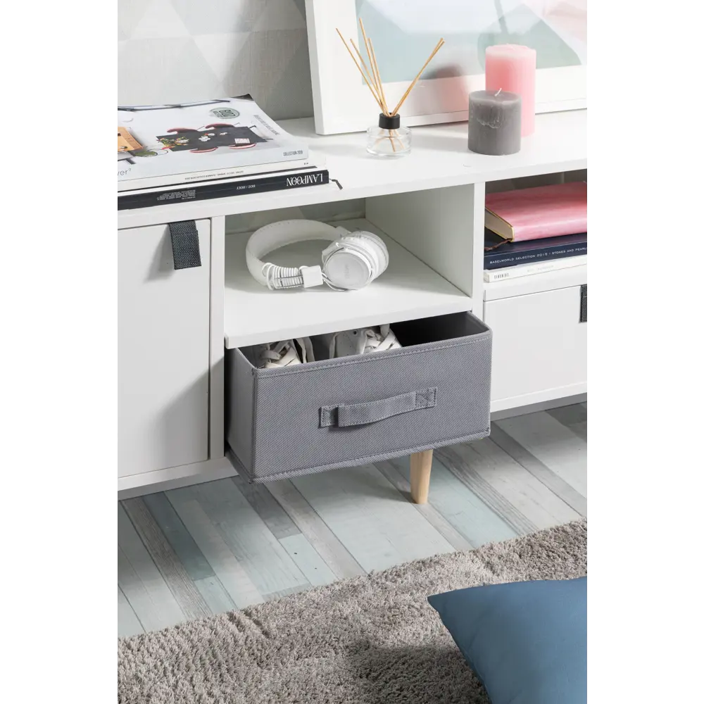 Короб Spaceo KUB Granit 15x31x31 см 14.4 л полиэстер цвет графитовый STLM-2025782 - Вид №2