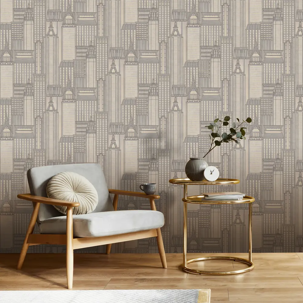 Обои флизелиновые Euro Decor Skyline серые 1.06 м 7117-24 89111918 STLM-2019272 - Вид №2