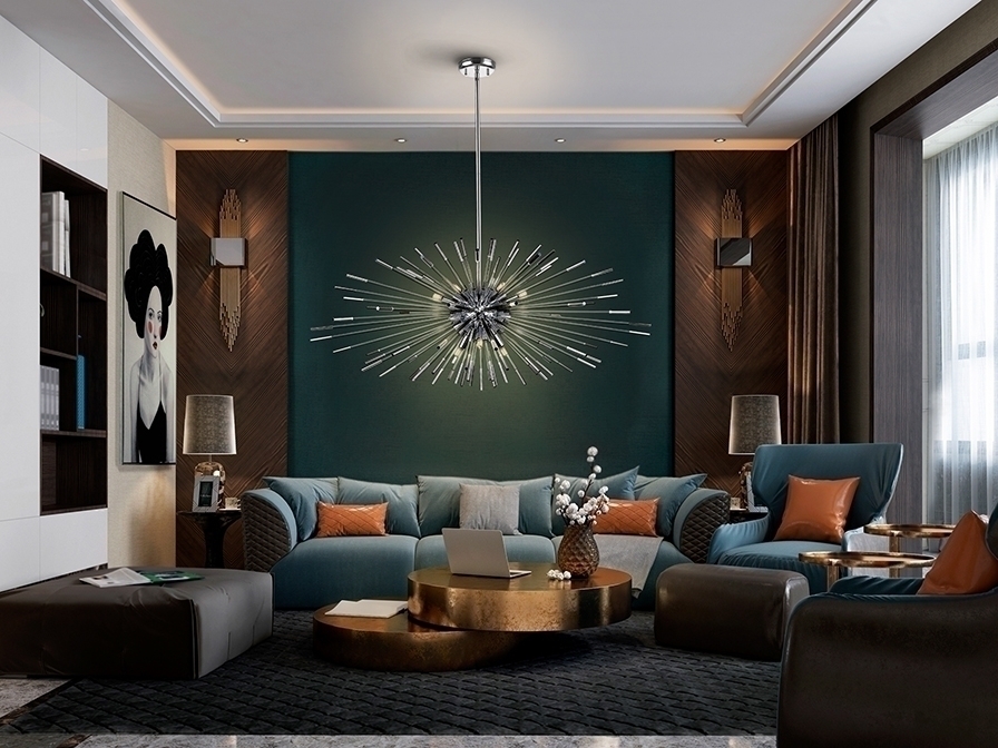 085097 Подвесной светильник DIM 9L хром Schuller Evasion - Вид №2