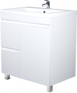 У79532 Тумба Cube 75Н 2в.я 1д Белый глянец 1 Marka CUBE