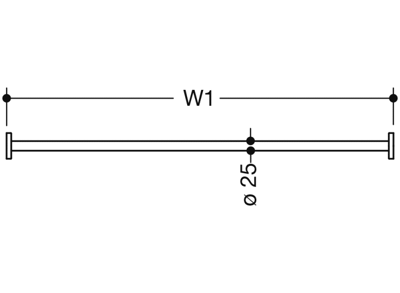 900.34.40S60 Карниз для штор, специальные длины HEWI System 900 - Вид №8