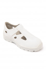 5033252 Полуботинки АЛМИ с перфорацией с металлическим подноском арт 80302 011600 белые  Одежда для поваров  размер 39