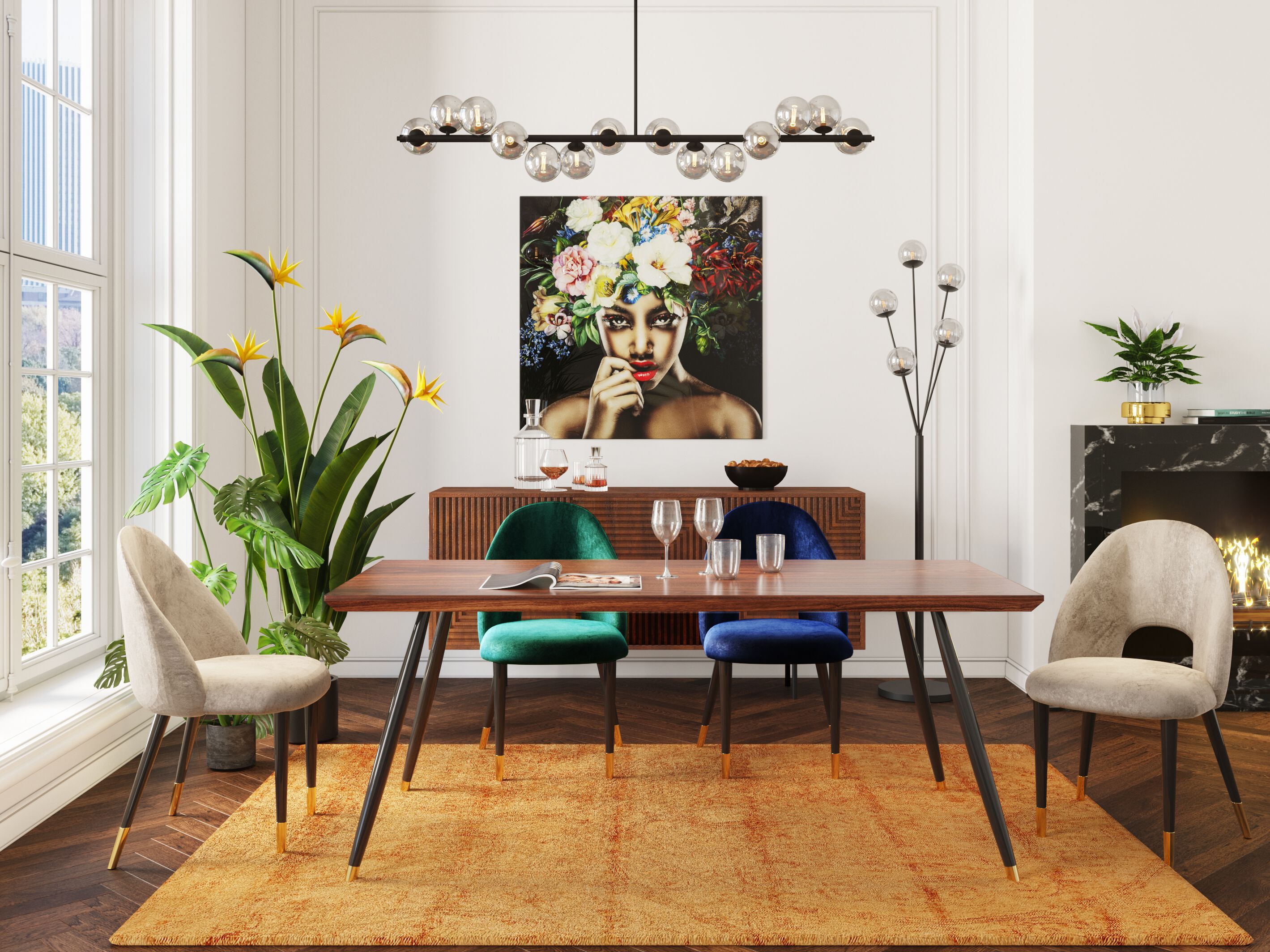 Мягкий стул из ткани KARE Design IRIS ARCH-00051422 - Вид №3