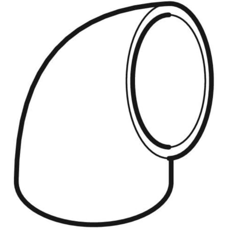GEBERIT 364.874.16.1 Отвод Geberit PE 90°, укороченный, без патрубка  - Вид №1