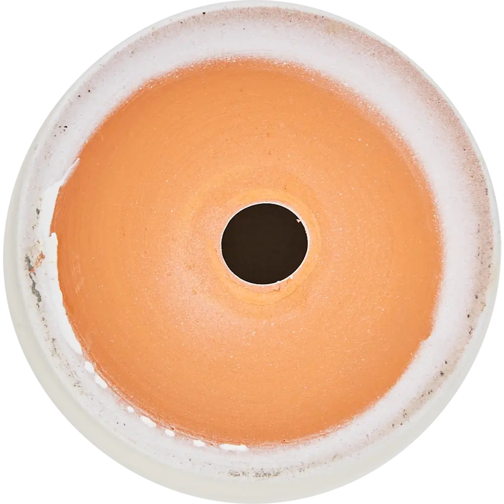 Горшок Уайт ø12 h12 см v0.85 л с поддоном керамика белый Santreyd STLM-2141669 - Вид №2