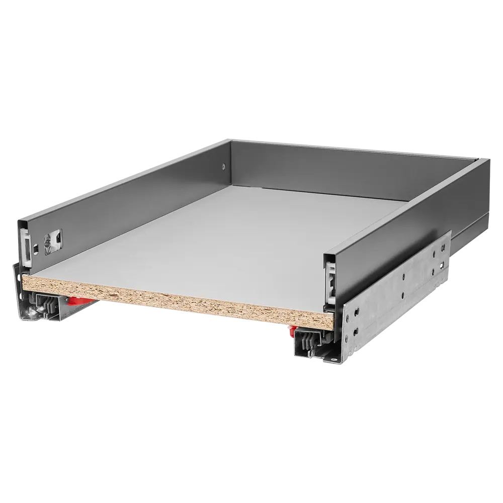 Выдвижной ящик с доводчиком 40x11x50 см KONSENSA ЛДСП/металл цвет серый Flowbox STLM-2141883 - Вид №1
