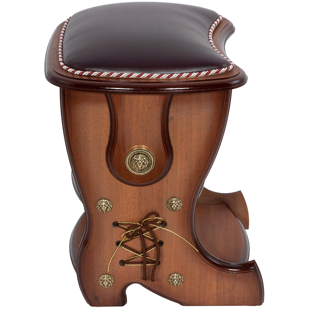 11136 Табурет Сапог с ящиком Орех Бордо BOGACHO 4627138237762 - Вид №3
