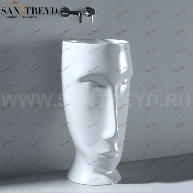 474001 Напольная раковина стоящая круглая Kerasan Artwork