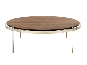 Деревянный круглый журнальный столик