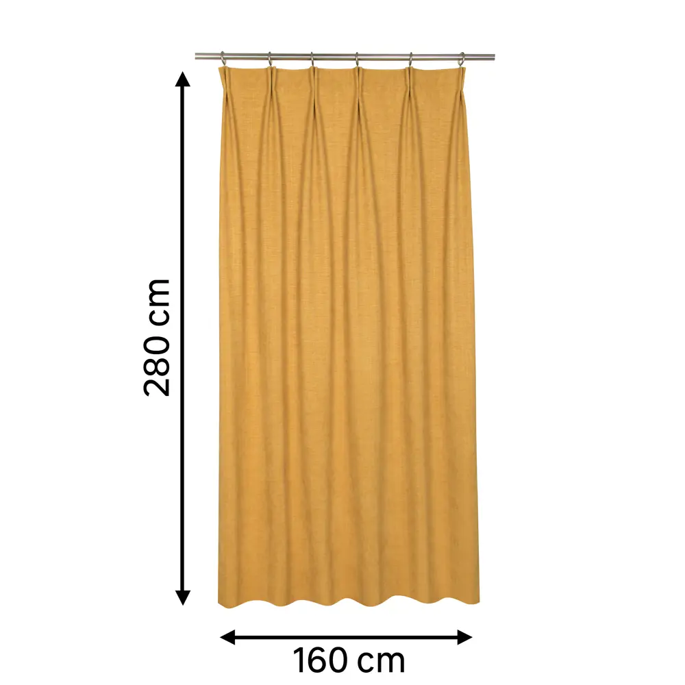 Штора на ленте Inspire Vuori 160x280 см цвет желтый 88311250 STLM-2047196  - Вид №1