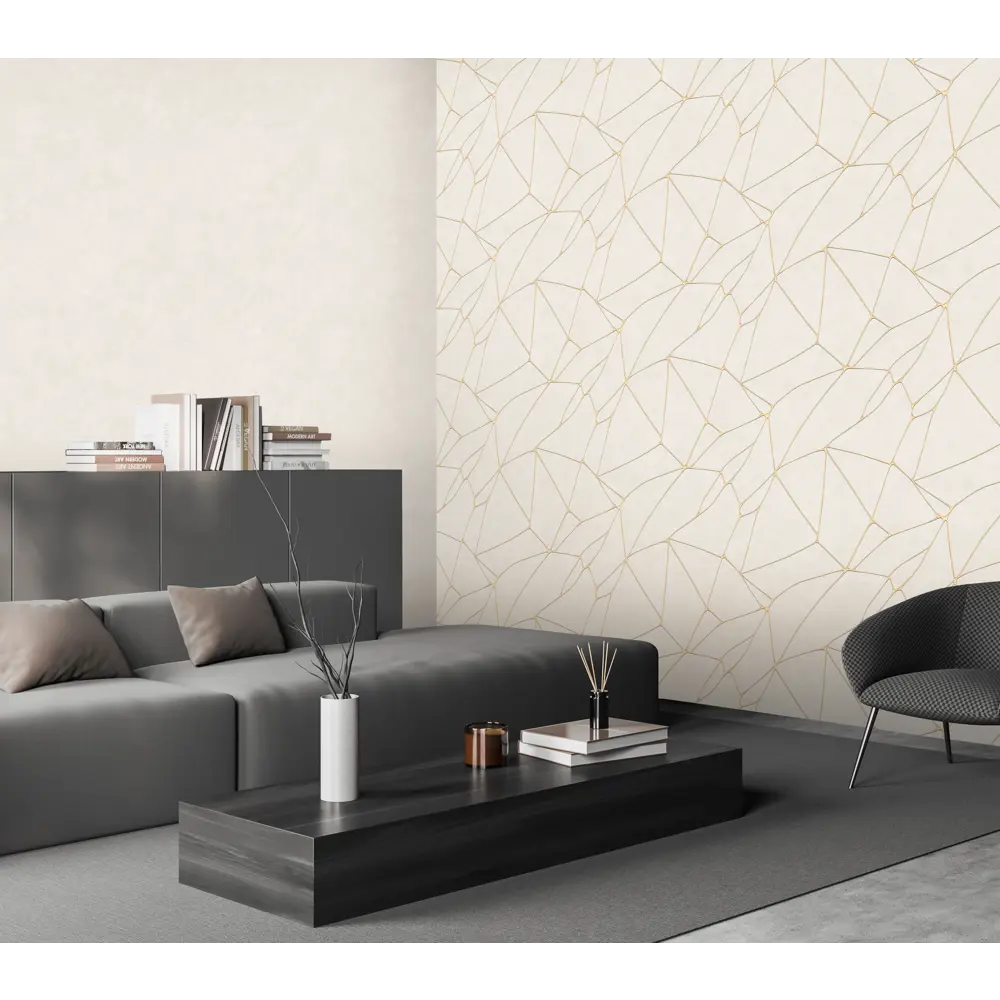 Обои флизелиновые Ateliero Tempo бежевые 1.06 м AT287256 STLM-2012928 - Вид №6