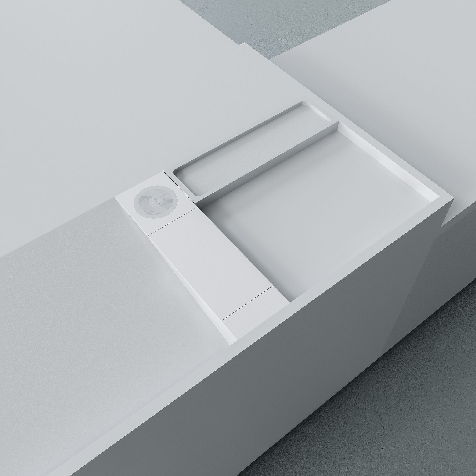 Алюминиевый и деревянный угловой рабочий стол с ящиками Grado Design DADA ARCH-00086716 - Вид №11