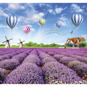 Фотообои «Лавандовое поле» 3D флизелиновые 300х270 см L12-964