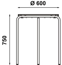 Adico Круглый штабелируемый стол из нержавеющей стали и дерева sun-id-1383752 - Вид №1