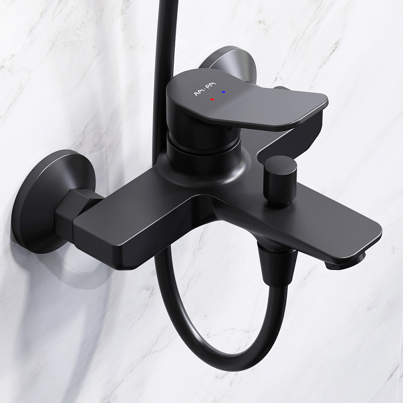 F42885A14 набор 2в1: см-ль д/ванны/душа верхний душ d 220 мм ручн.душ 110 мм 1 ф-ция душев AM.PM X-Joy  - Вид №3