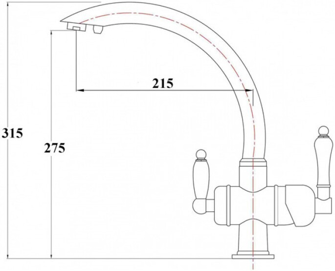 Смеситель ZorG Clean Water ZR 327 YF SATIN для кухонной мойки, сталь - Вид №1