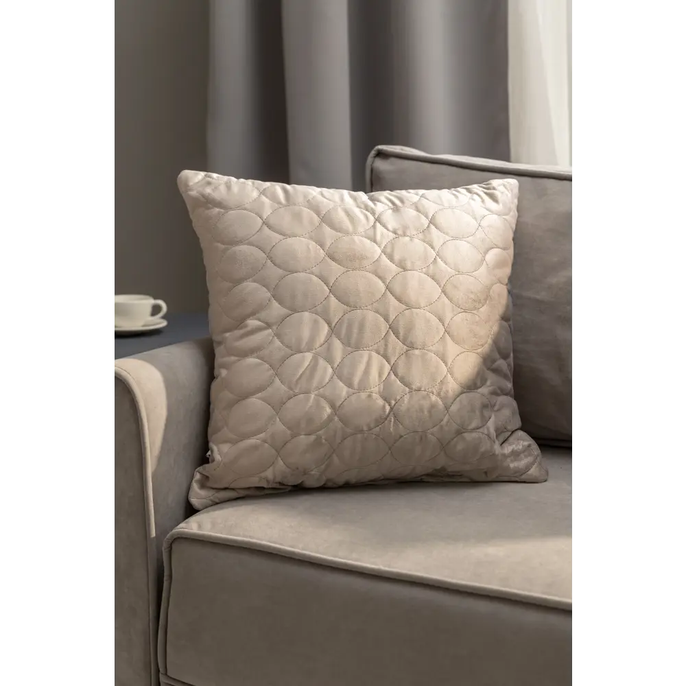 Подушка Овалы 50x50 см цвет серый LINEN WAY STLM-2160448 - Вид №3