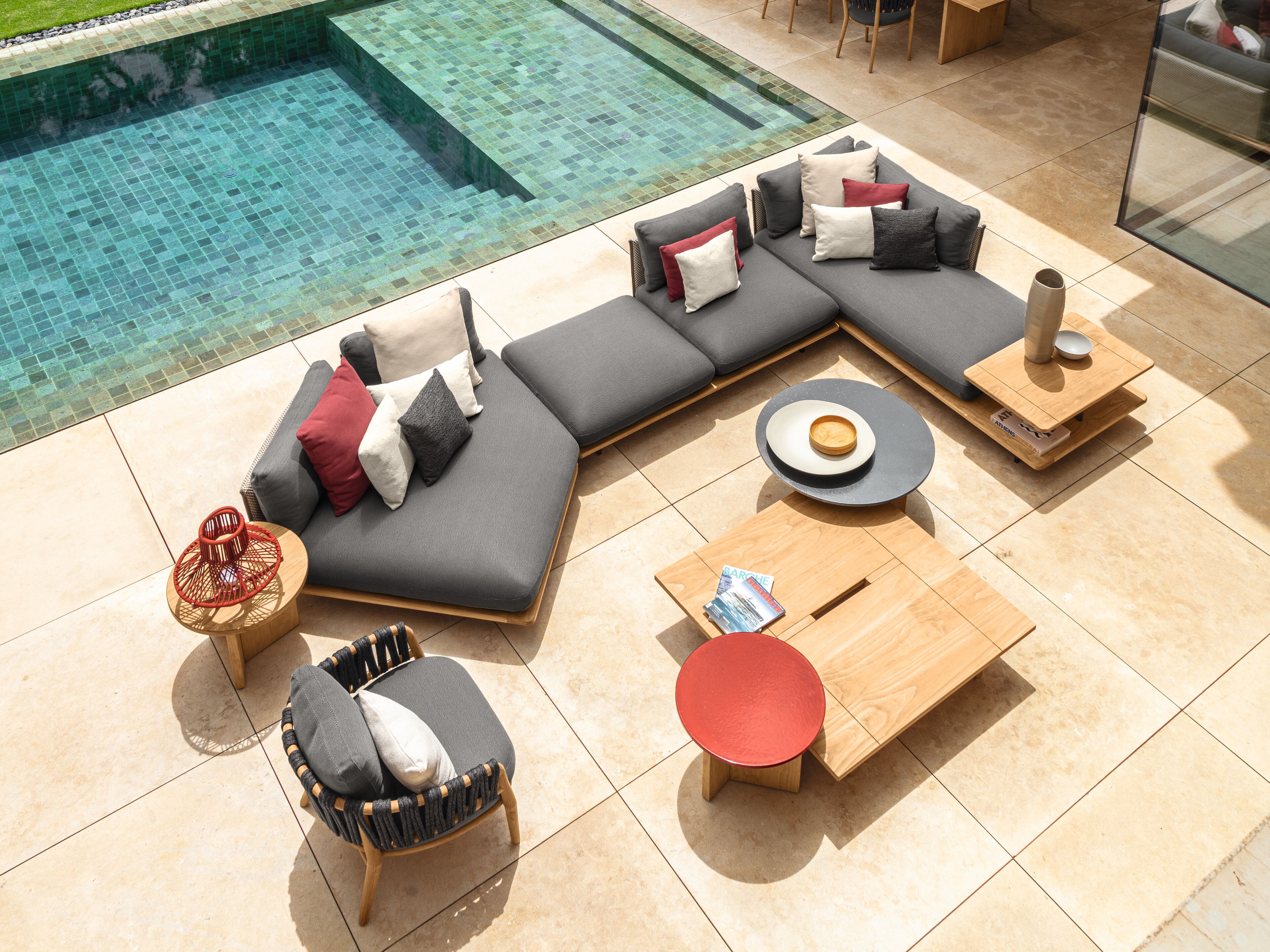 Ткань сад диван с полуостровом Talenti Венеция ARCH-00128757 - Вид №5