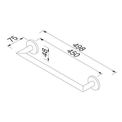 Металлический держатель для полотенец Geesa Nemox ARCH-00044408 - Вид №6