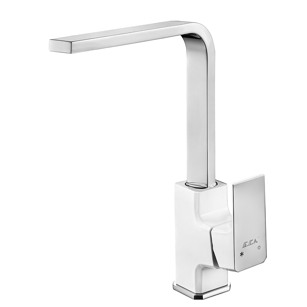 104818123st  Смеситель для мойки Tiera - белый - экономия воды Eca  - Вид №1