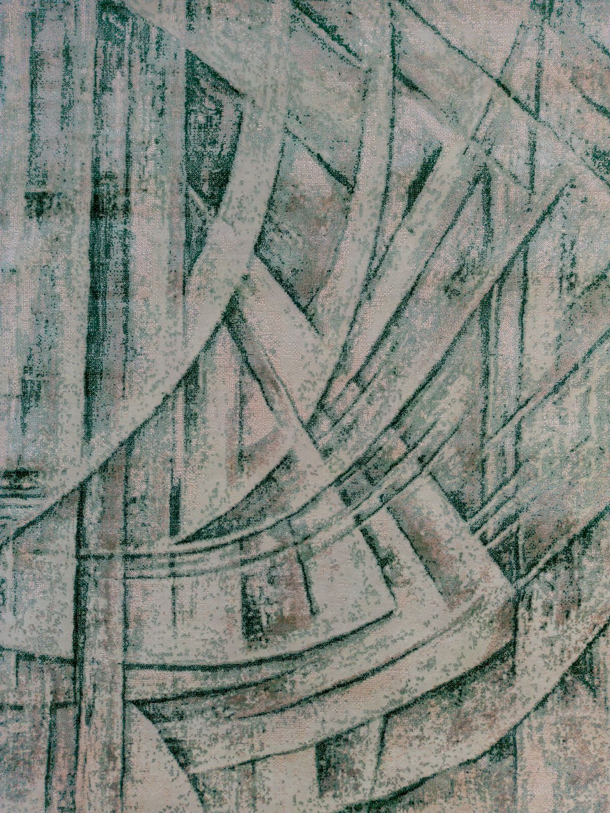 Индийский ковер из новозеландской шерсти и тенселя Mantellassi 1926 EUCALIPTUS LEAVES ARCH-00006333