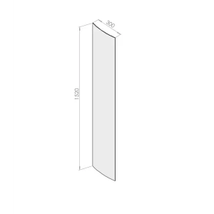 Стекло для душевой ширмы Domani-Spa Simple 1/4 круга высокий поддон прозрачное 90x90 см