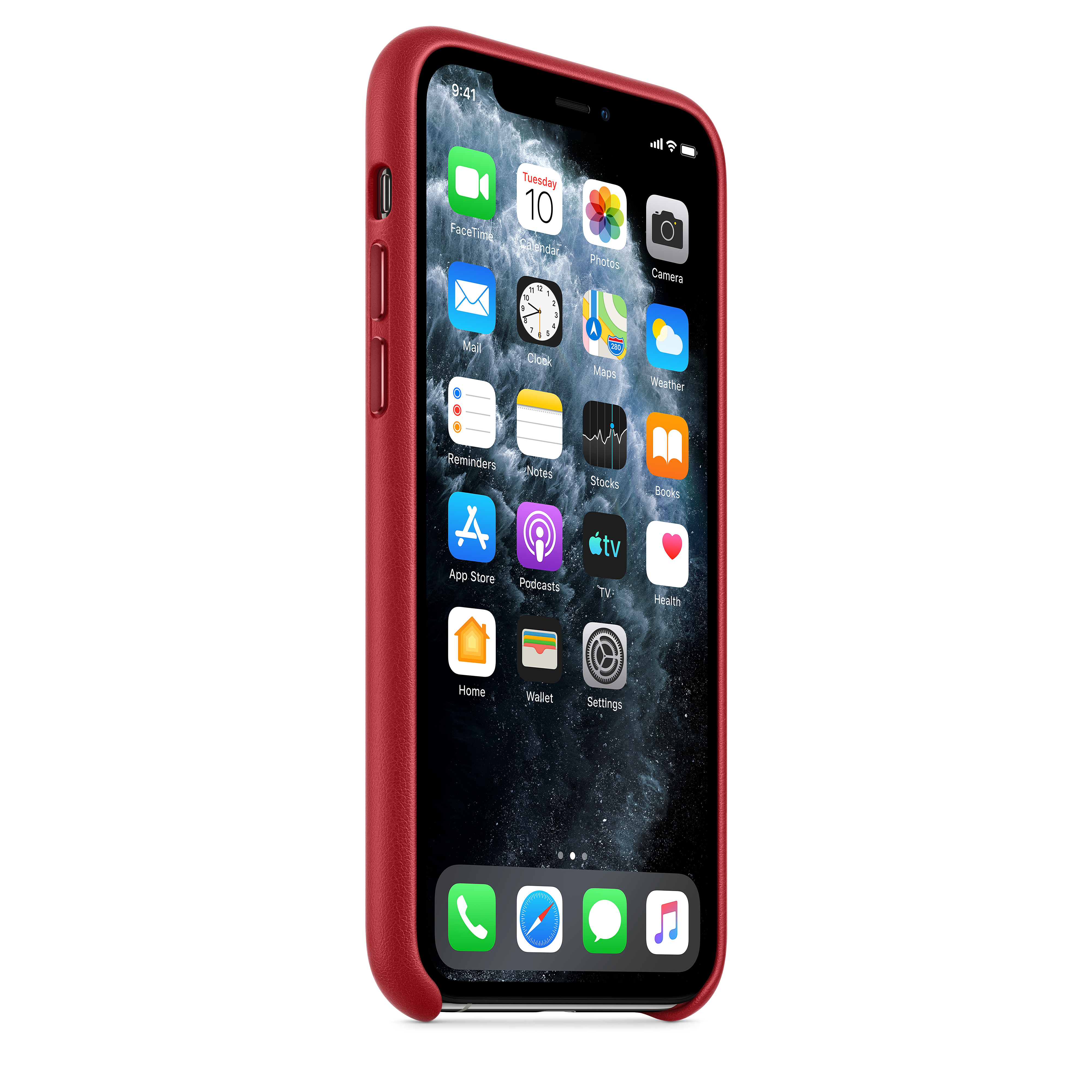 MWYF2ZM/A Iphone 11 pro leather case - (product)red Apple Santreyd  - Вид №4