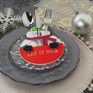 Конверт для столовых приборов Let It Snow Снеговик красный 84547240 STLM-2130402