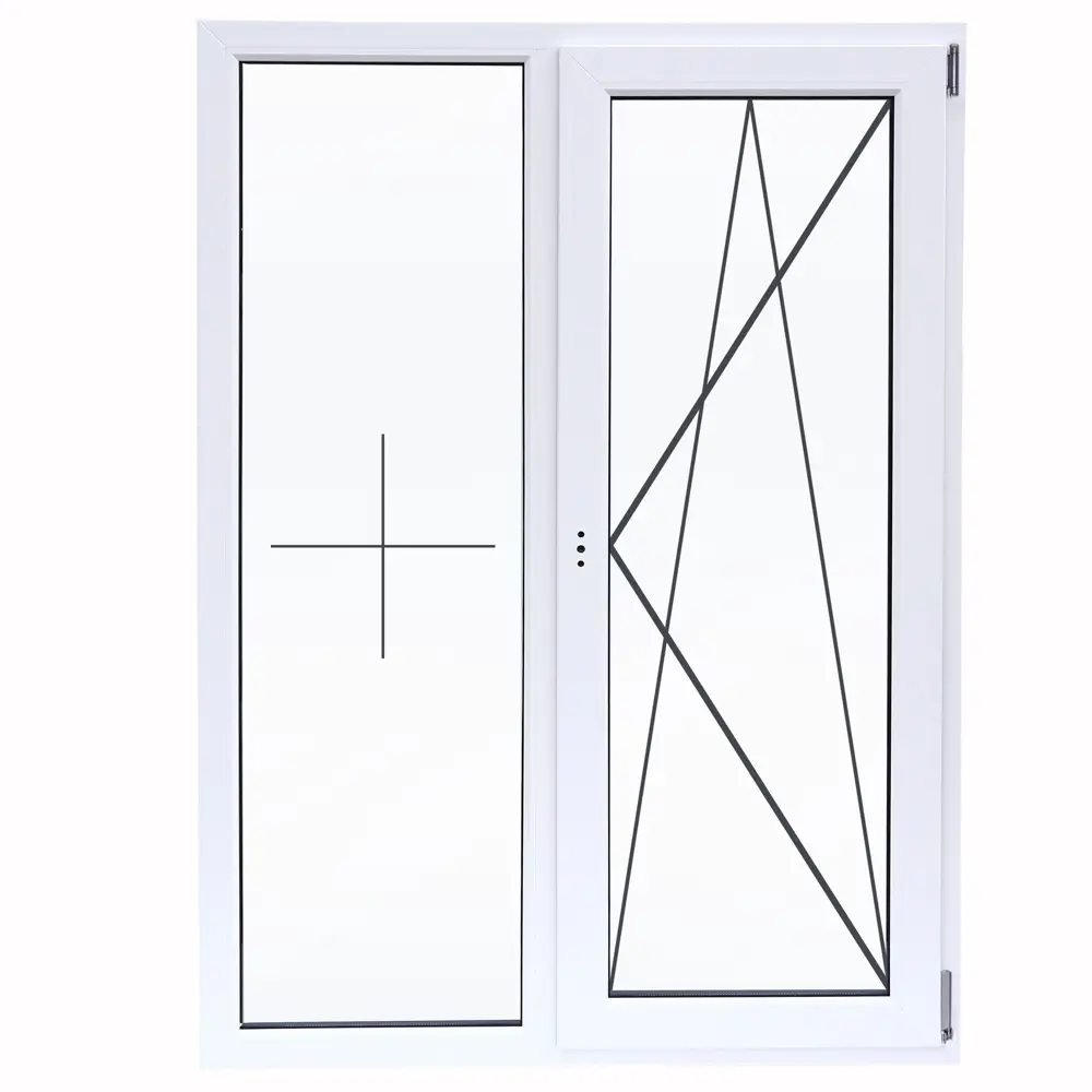 Окно пластиковое VEKA двустворчатое 1270x1000 мм с однокамерным стеклопакетом 83117311 STLM-0039116