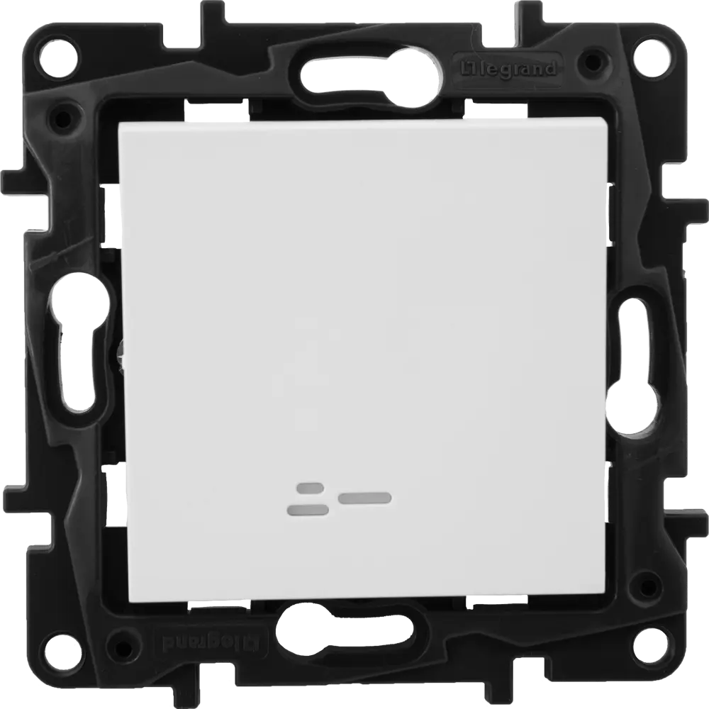 Выключатель встраиваемый Legrand Structura 1 клавиша с подсветкой цвет белый STLM-2090514