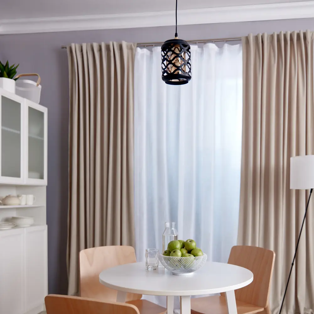 88038443 Светильник подвесной De City Соло 60 Вт E27 220 В спирали цвет черный STLM-0911067  - Вид №8