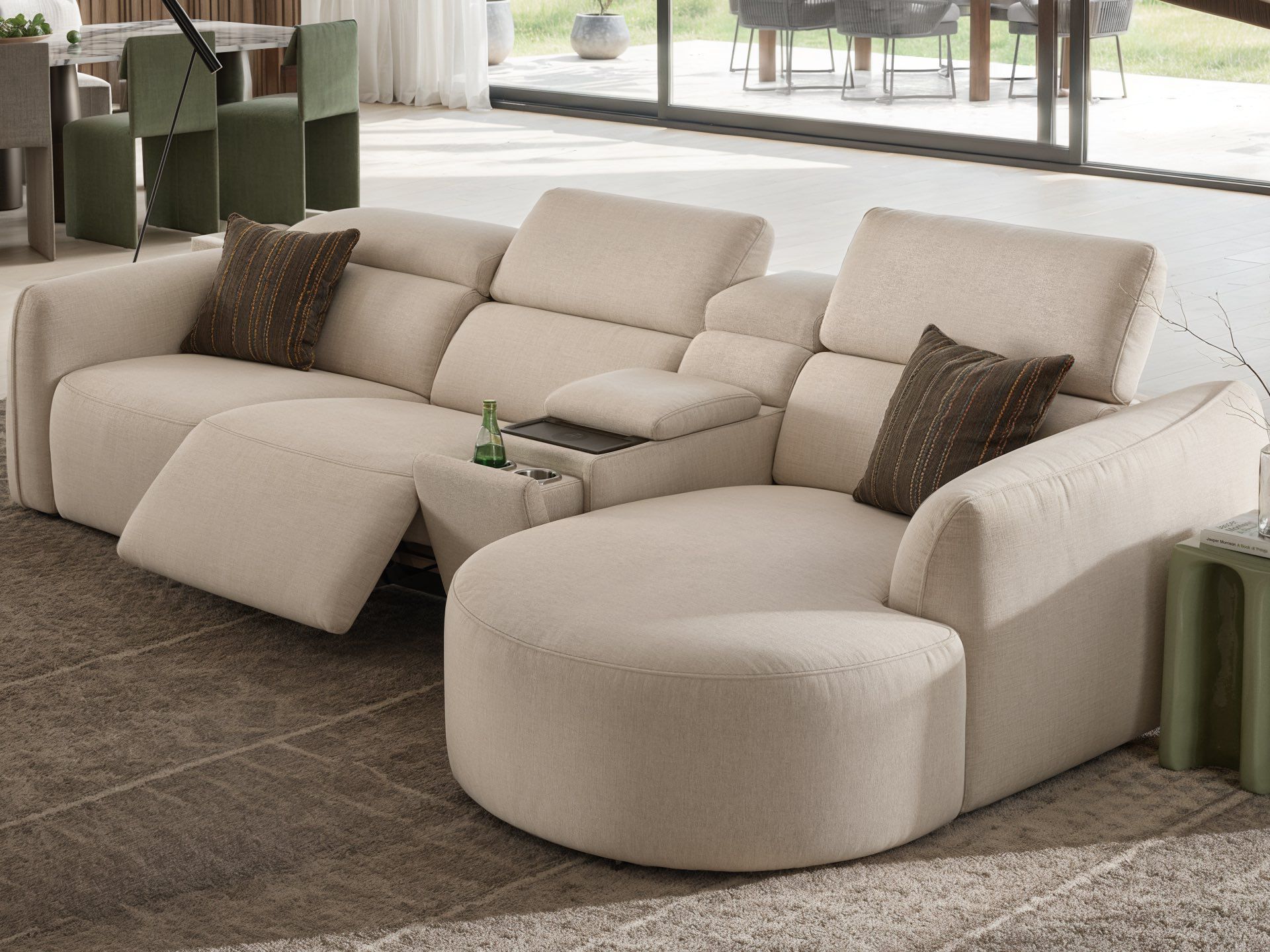 Тканевый диван с полуостровом Sofanella Милаццо ARCH-00085180 - Вид №1