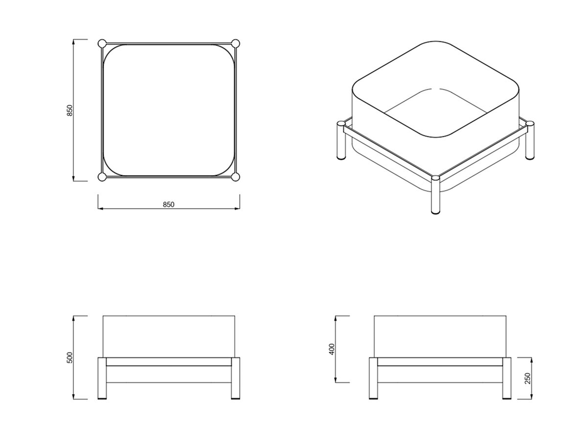 Алюминиевая квадратная сеялка Joyf Tropic ARCH-00130309 - Вид №4