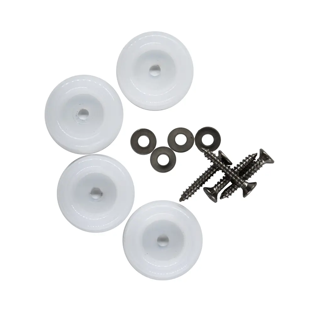 Накладки на мебельные ножки на саморезах ⌀30 мм круглые ПТФЭ прозрачные 4 шт DILWIS STLM-2196633 - Вид №1