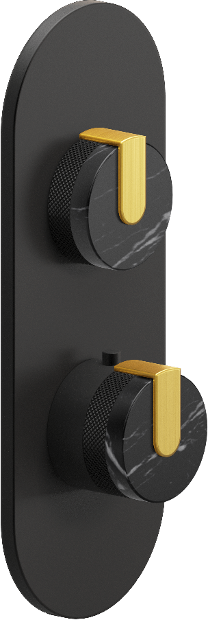 E-8026-R2MBE0-L1BAU-MBK-T Планка M-Series с 2 ручками - Внешняя часть GRAFF MOD+