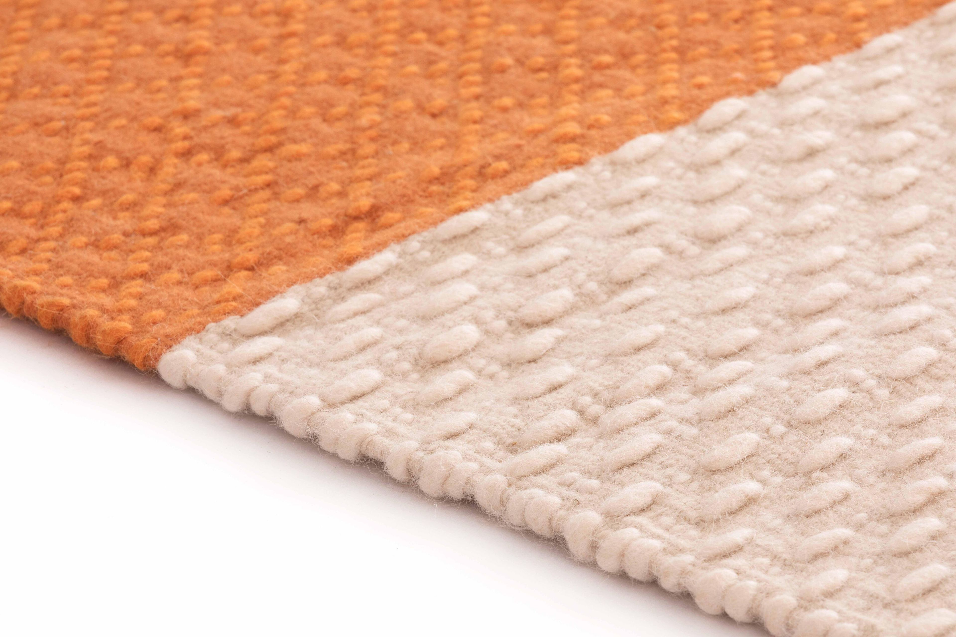 Квадратный шерстяной ковер GAN WEAVE SPACE HOPPER ORANGE ARCH-00072916