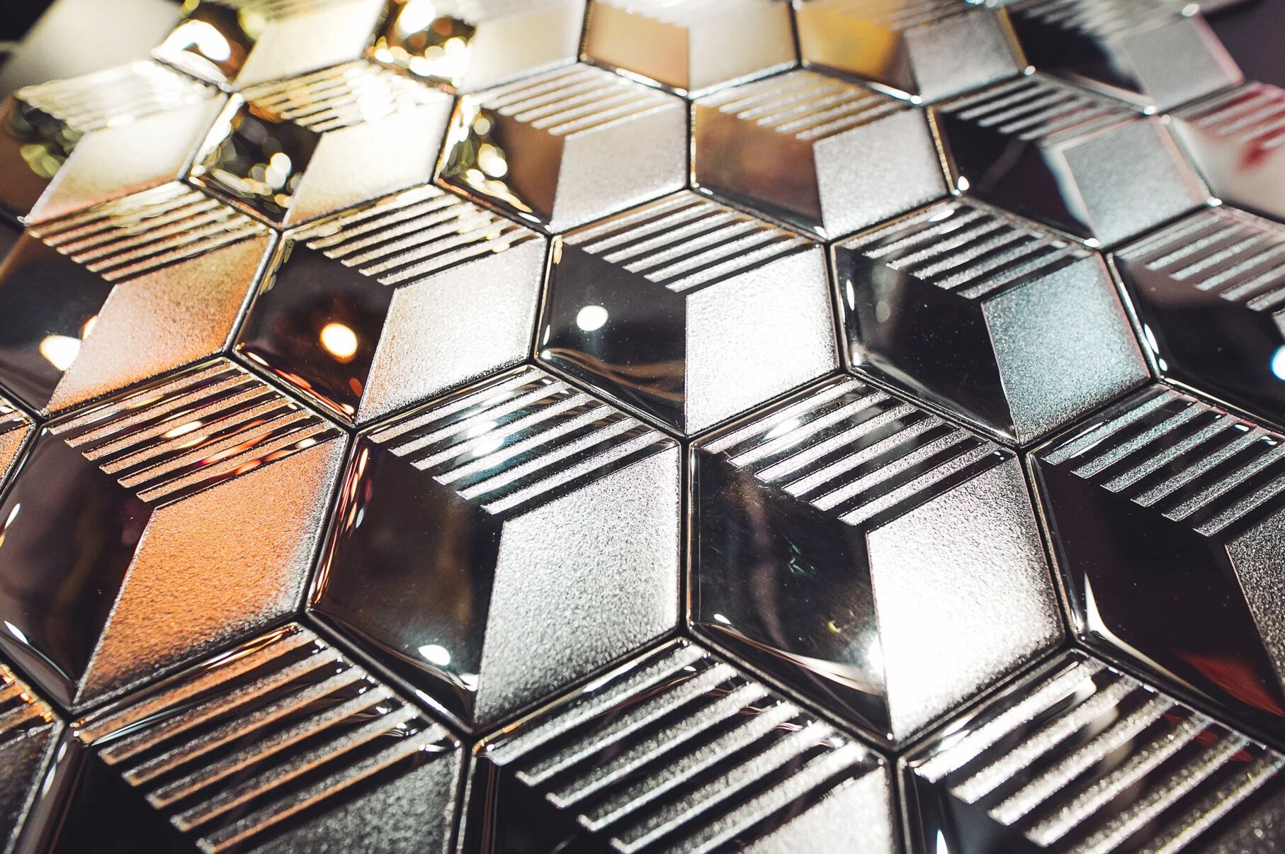 Декоративная стеклянная панель PlusObject HEXAGON ARCH-00143798 - Вид №2