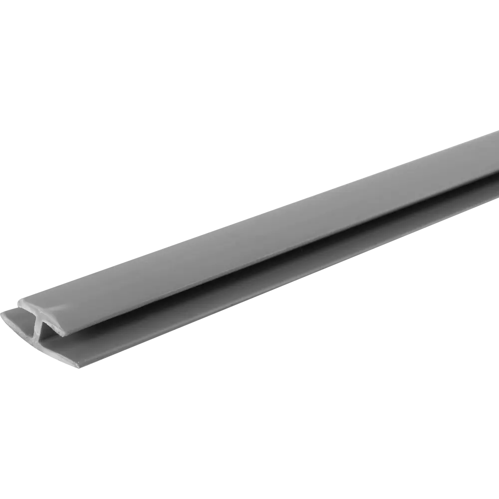 Профиль стыковочный 2000 мм 99ШК цвет серый PLASTIGY STLM-2019097