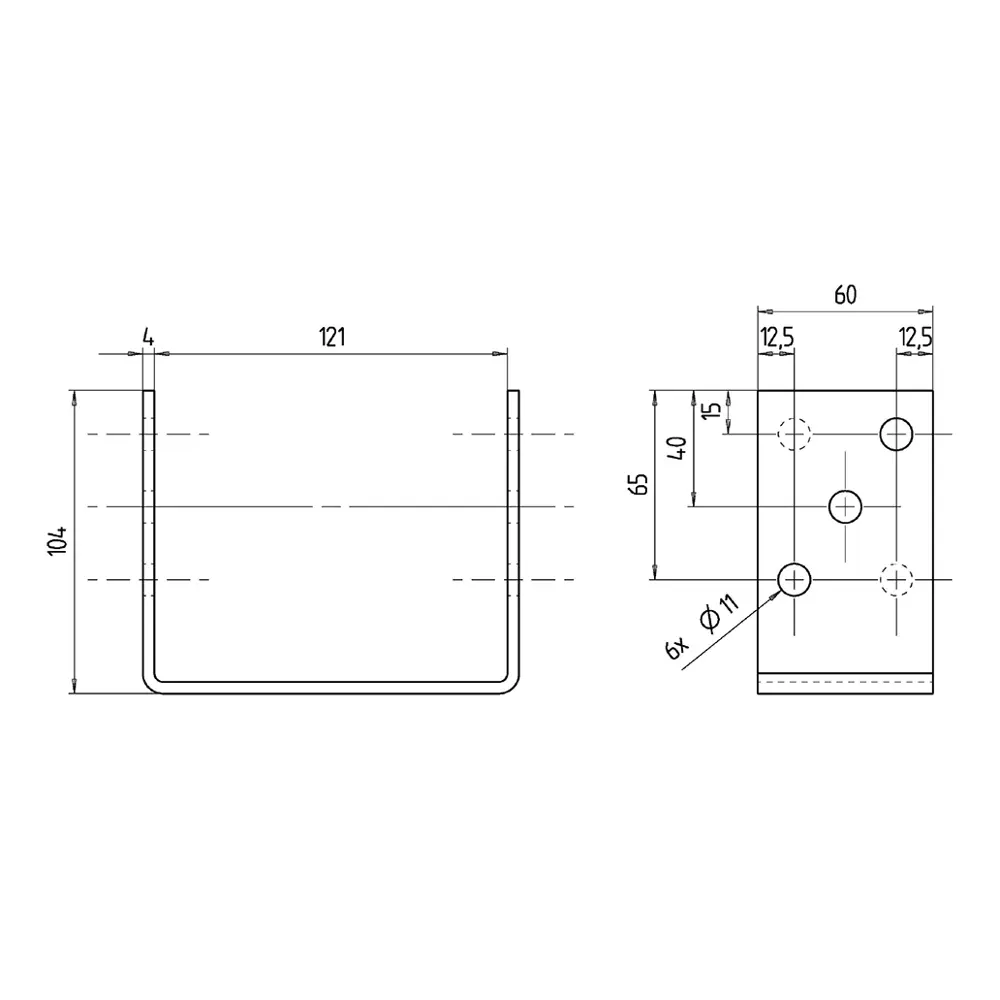 Опора бруса закладная 121х60х300х4 Santreyd STLM-2142321 - Вид №5